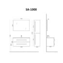 StoneArt Set San Marino SA-1000 dunkelgrau 100x45