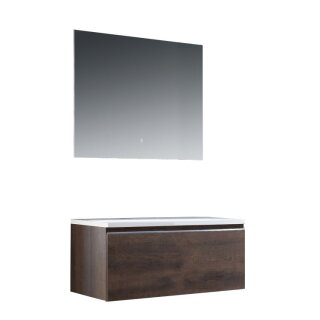 StoneArt Set Milano ME-1000pro Eiche dunkel 100x45