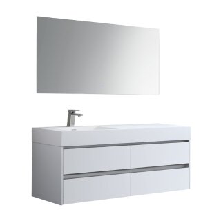 StoneArt Set Mailand ML-1400 weiß glänzend 140x48 links