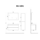 StoneArt Set Brugge BU-1001 Eiche dunkel 100x56
