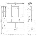StoneArt Milano ME-1200 weiß 120x45