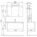 StoneArt Milano ME-1000 dunkelgrau 100x45