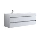 StoneArt Mailand ML-1600 weiß matt 160x48 links
