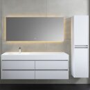 StoneArt Mailand ML-1600 weiß glänzend 160x48 links