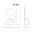 StoneArt Brugge BU-0801 Eiche dunkel 80x56