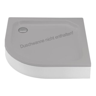 Schröder Schürze für Viertelkreisduschwanne Tino R 100x100x6,5 cm R50 weiß