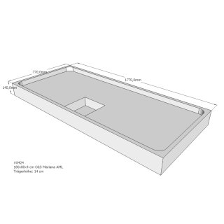 Schröder Duschwannenträger für Mariana E 180x80