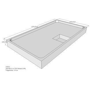 Schröder Duschwannenträger für Mariana E 160x90