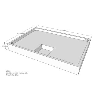 Schröder Duschwannenträger für Mariana E 130 x 90