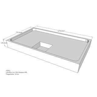 Schröder Duschwannenträger für Mariana E 130 x 80