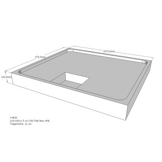 Schröder Duschwannenträger für Flat New E 110x100
