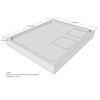 Schröder Duschwannenträger für Flat E 110x90