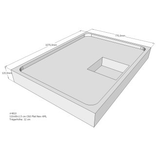 Schröder Duschwannenträger für Flat New E 110x80