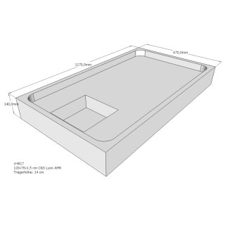Schröder Duschwannenträger für Lyon E 120x70