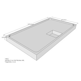 Schröder Duschwannenträger für Flat E 160x90