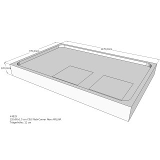 Schröder Duschwannenträger für Flat E 120x80