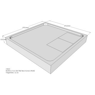 Schröder Duschwannenträger für Flat E 90x90
