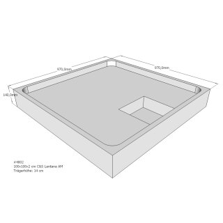 Schröder Duschwannenträger für Lantana E 100x100