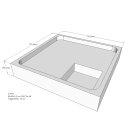 Schröder Duschwannenträger für Tia E 80x80