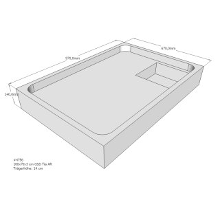 Schröder Duschwannenträger für Tia E 100x70