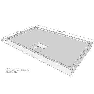 Schröder Duschwannenträger für Flat New E 160x100
