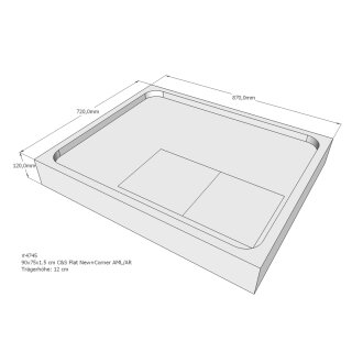 Schröder Duschwannenträger für Flat E 90x75