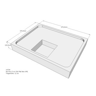 Schröder Duschwannenträger für Flat New E 90x70