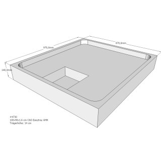 Schröder Duschwannenträger für Easytray E 100x90