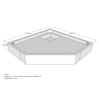 Schröder Duschwannenträger für Arenal F 90x90
