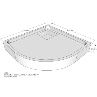 Schröder Duschwannenträger für Arenal R 90x90