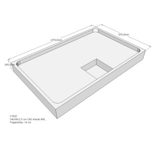 Schröder Duschwannenträger für Arenal E 140x90