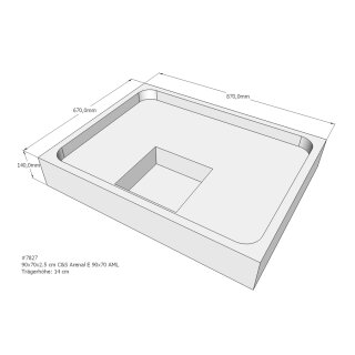 Schröder Duschwannenträger für Arenal E 90x70
