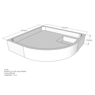 Schröder Duschwannenträger für Varna R 90x90