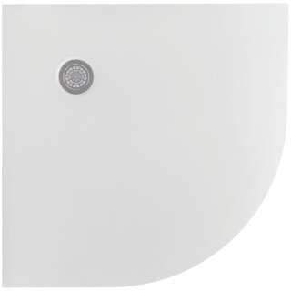 Schröder Viertelkreisduschwanne Stoneflat R 90x90x2 cm R 55 cm, weiß