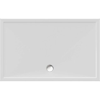 Schröder Viereckduschwanne Deepstone E 160x100x2 cm weiß