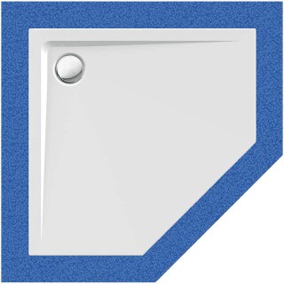 Schröder 5-Eckduschwanne Arenal F 100 x 100 x 2,5 cm weiß