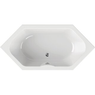 Schröder 6-Eckwanne Una 189x90x44,5 cm weiß