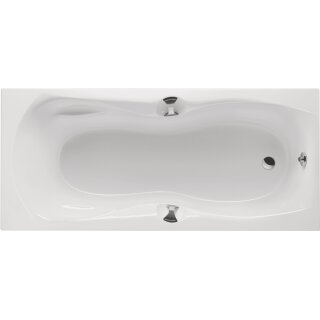 Schröder Rechteckwanne Tulu 170x75x42,5 cm weiß mit Griffe Chrom