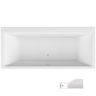 Schröder Rechteckwanne Malibu Plus Slim 180x80x46,5 cm weiß