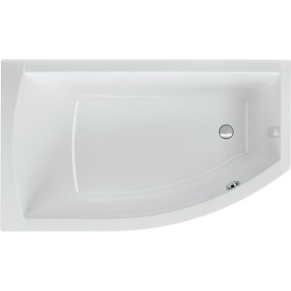 Schröder Raumsparwanne Flo links 160 x 95 x 45,5 cm weiß