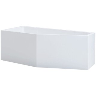 Schröder Raumsparwanne Lupor 160x90x49/66 cm links weiß