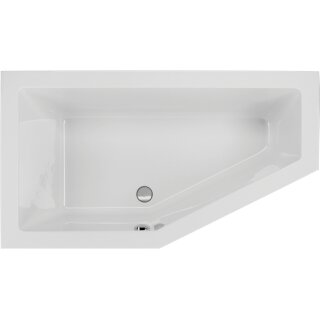Schröder Raumsparwanne Lupor 160x90x49 cm links weiß