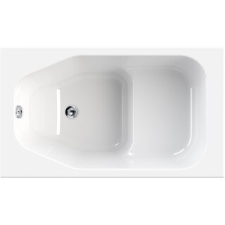 Schröder Sitzwanne Dobra 120x70x43/28,5 cm weiß
