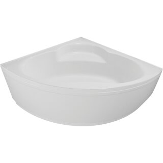 Schröder Eckwanne Apollo 120x120x42 cm weiß inkl. Trägergestell und Schürze Gesamtbauhöhe: 63 cm
