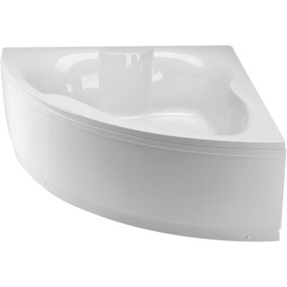 Schröder Eckwanne Largo 150x150x46 cm weiß inkl. Trägergestell und Schürze Gesamtbauhöhe: 63 cm