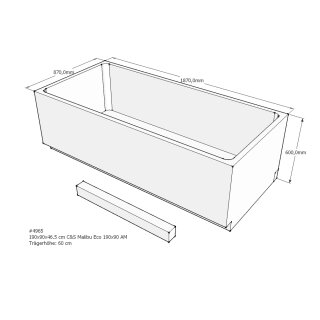 Schröder Badewannenträger für Malibu Eco 190x90