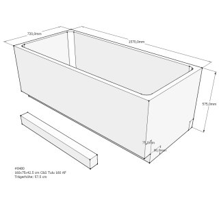 Schröder Badewannenträger für Tulu 160x75