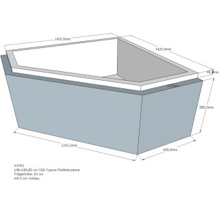 Schröder Badewannenträger für Cyprus