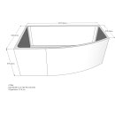 Schröder Badewannenträger für Flo 160 links