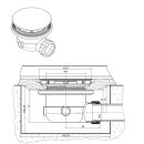 Duschwannensiphon, Ablaufdeckel 90mm, DN40, für MIRAI, ABS/weiss